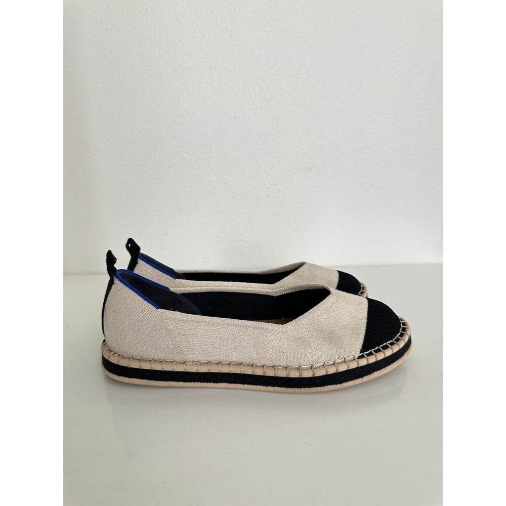 Rothy's Boardwalk Espadrille Flat Slip On Shoes Ivory White Workwear Women's 9.5 - Picture 4 of 10